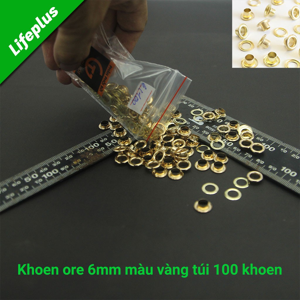 Khoen ô rê vàng túi 100 cặp