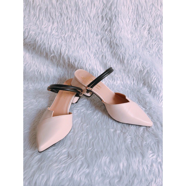 Giày SANDAL nữ 3 phân gót vuông Bích mũi quai mang được 2 kiểu kèm ảnh thật T&T