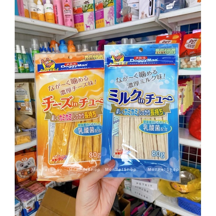 Que gặm dẻo DoggyMan vị phô mai / sữa