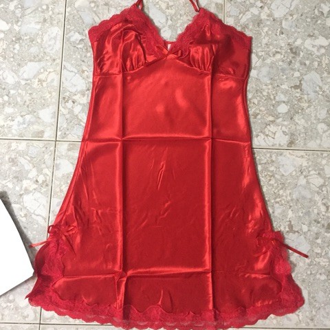 VÁY NGỦ SEXY HAI DÂY SATIN NƠ NGỰC đầm ngủ sexy SL85 siêu quyến rũ đẹp giá rẻ | BigBuy360 - bigbuy360.vn