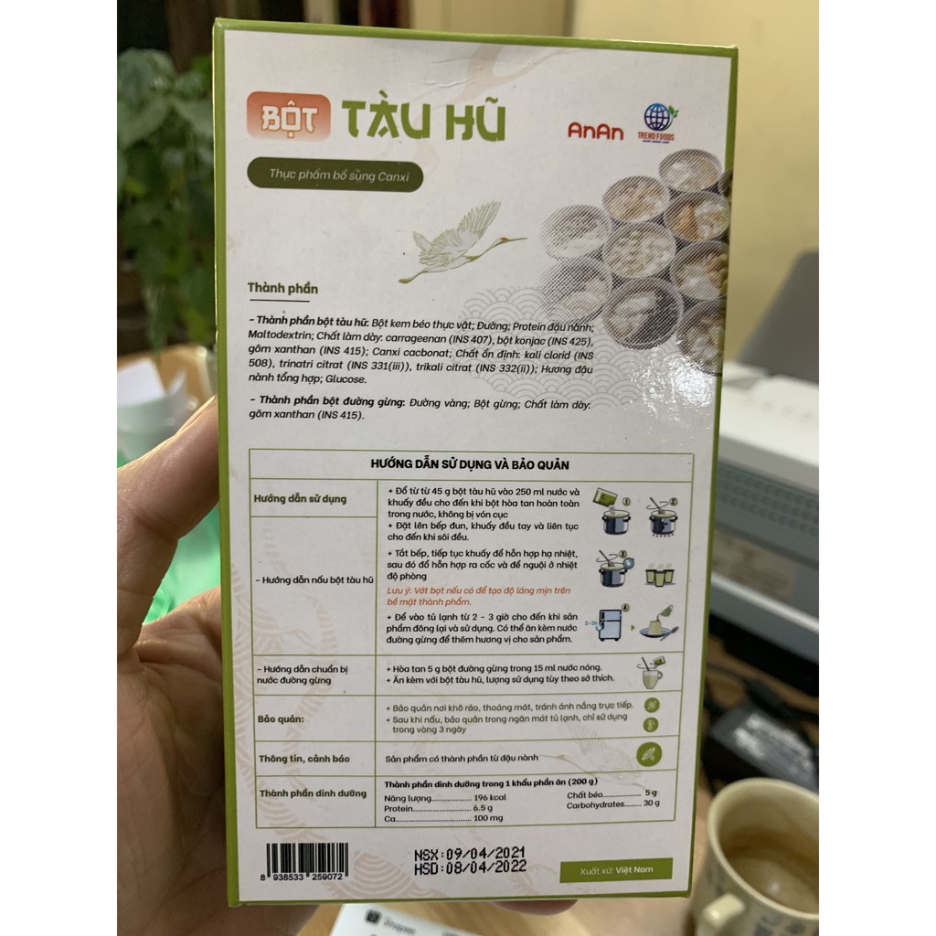 Bột Tàu Hũ 90gr - Làm Tào Phớ, Tàu Hũ - Nguyên Liệu Nấu Chè, Làm Bánh ( Có Hướng Dẫn Trên Bao Bì)