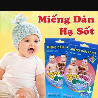 Miếng dán hạ sốt Cooling sheet ( hộp 6 miếng)