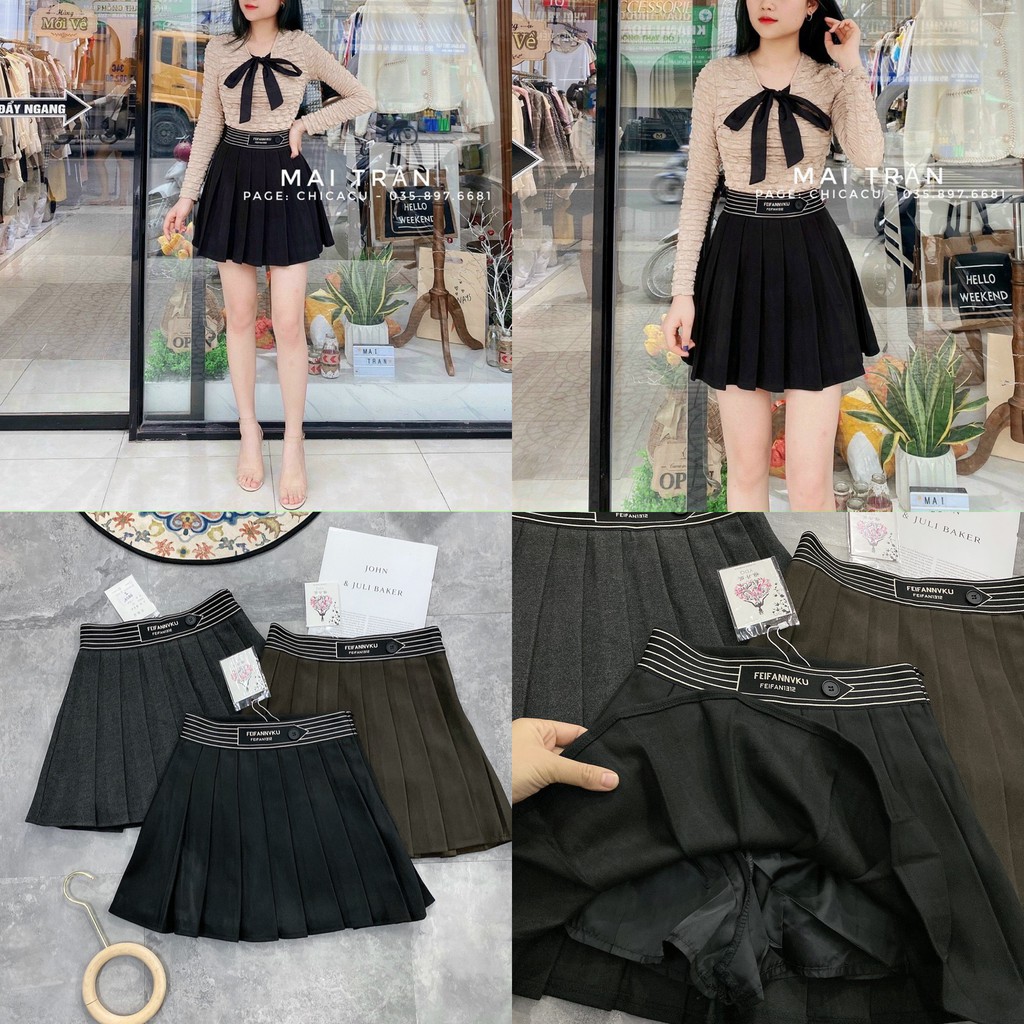 CHÂN VÁY XÒE CẠP CAO NỮ QUẢNG CHÂU SIÊU HOT MÃ CV9859