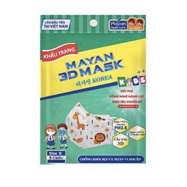 Khẩu trang 3d Mayan lọc bụi PM 2.5