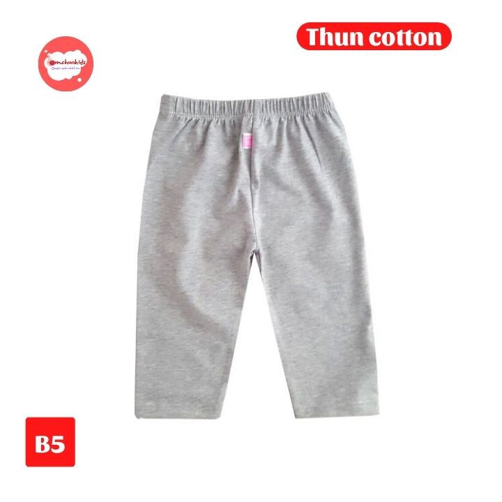 Quần legging lửng bé gái  từ 8-22kg -quần leggin- chất thun cotton co giãn thoải mái - Tomchuakids