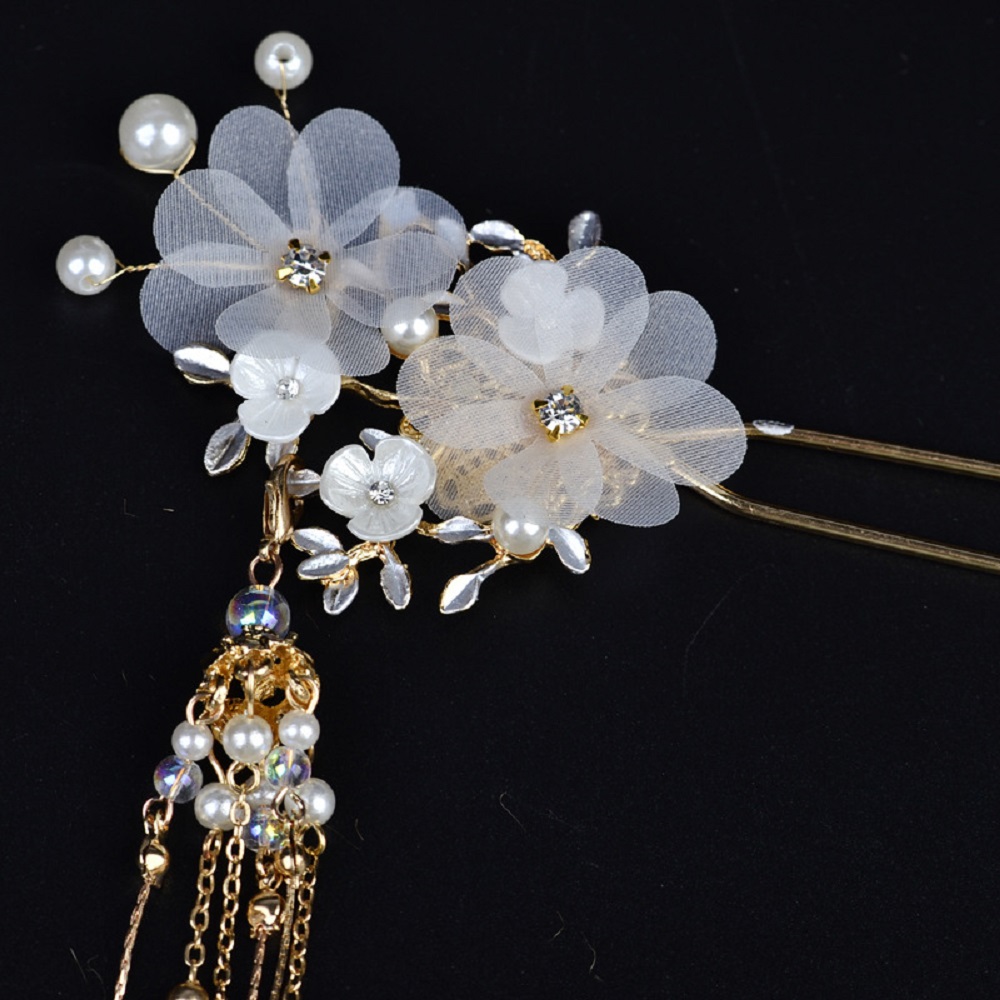 Trâm Cài Tóc Hình Hoa Đính Đá Thời Trang Cho Nữ
