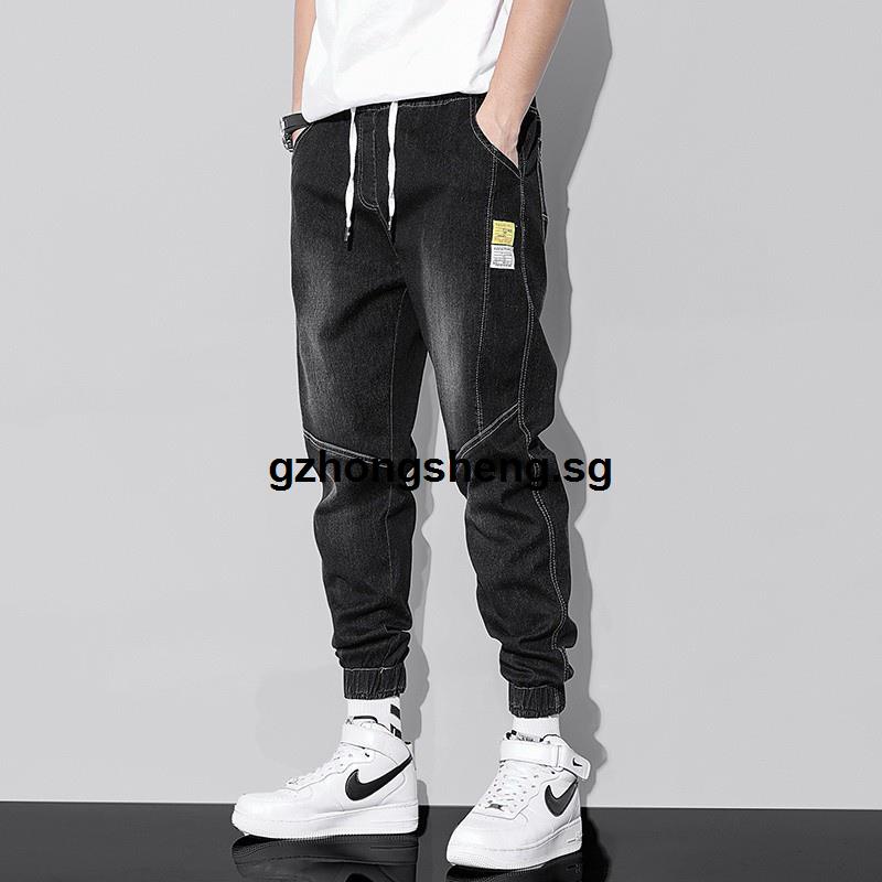 Hàng Giao Ngay Quần Jeans Đen Panjang Dáng Ôm Lelaki Cắt Thẳng Size Lớn Cho Nam