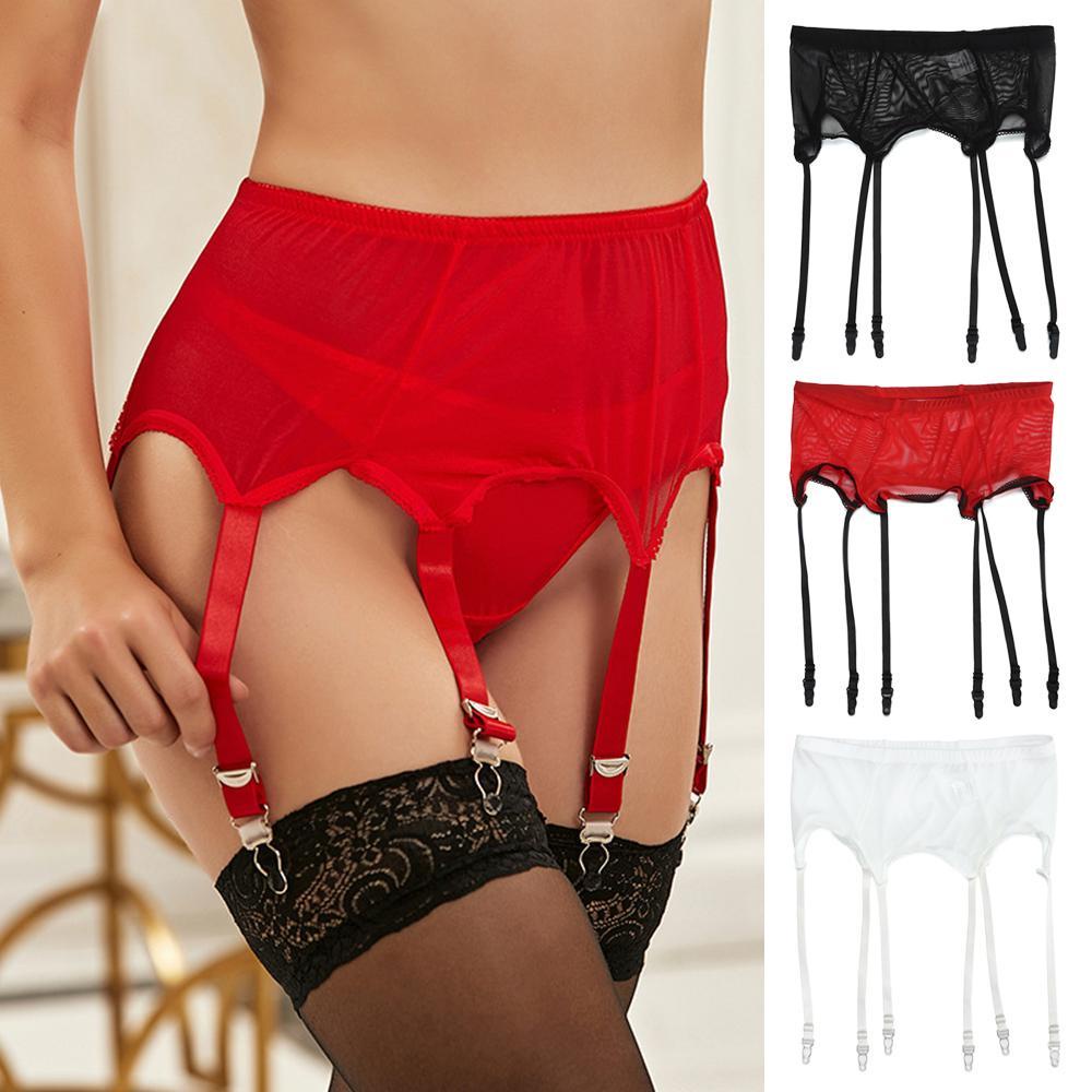 Đai Nịt Bít Tất Eo Cao Phối Ren Lưới Có Khóa Điều Chỉnh Được Quyến Rũ Cho Nữ