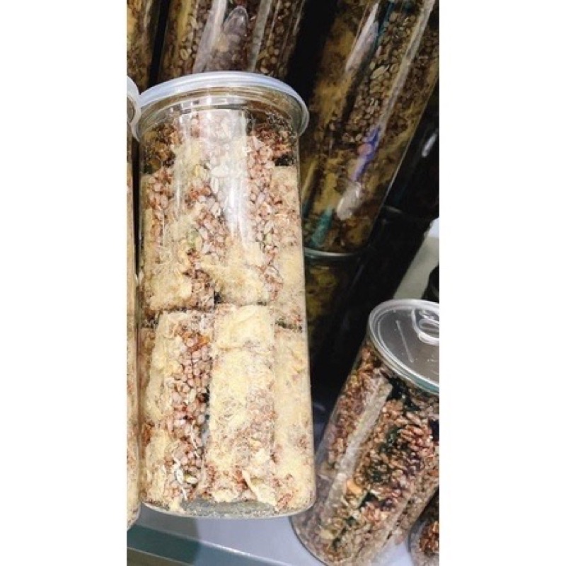 Hũ 310gr Thanh Gạo Lứt Granola Mix Rong Biển Chà Bông ngũ cốc  ăn kiêng, gym, yoga, eat clean