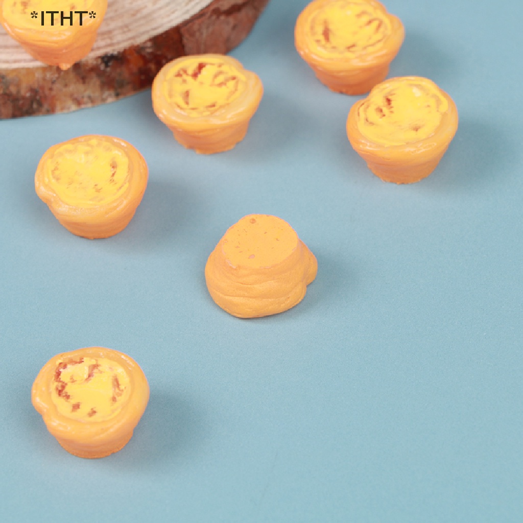 Bộ 10 Mô Hình Bánh Trứng Mini Bằng Nhựa Resin Trang Trí Điện Thoại