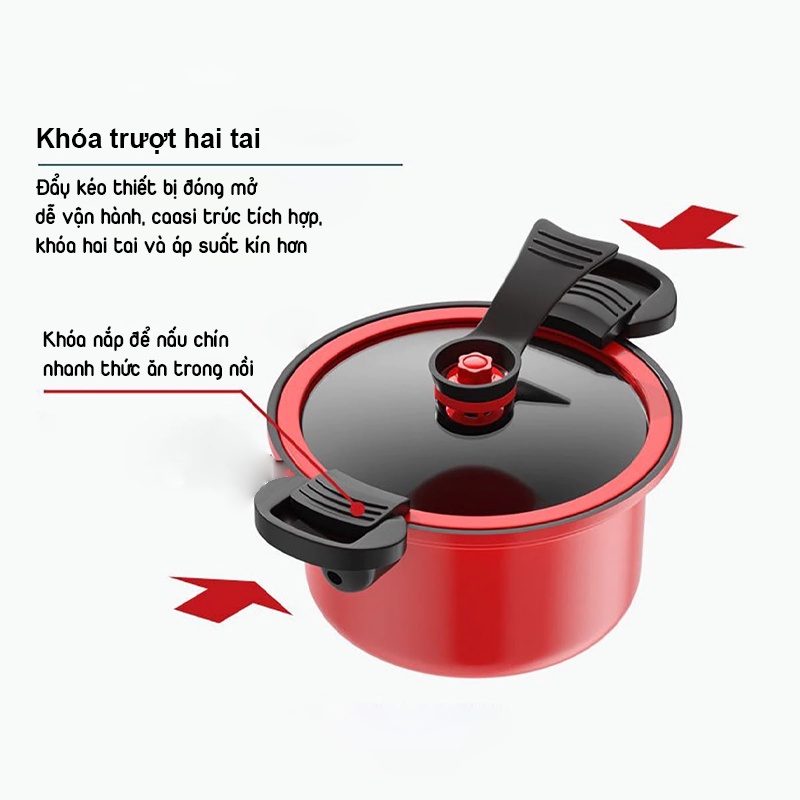 Nồi áp suất đa năng LOOX 24cm 3.5ml hầm gà hầm cháo siêu nhanh