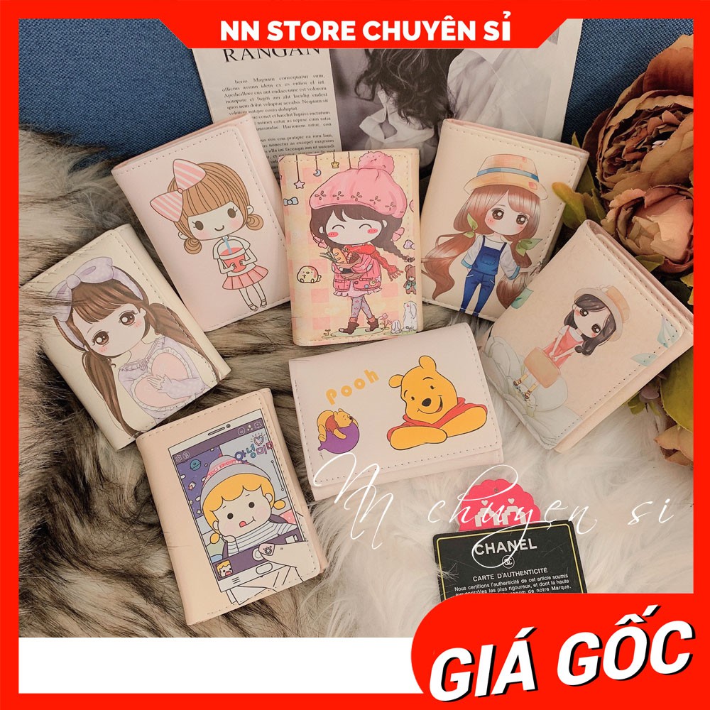 VÍ NGẮN CHIBI DỄ THƯƠNG ⚡ẢNH THẬT⚡ VÍ HOẠT HÌNH ⚡ VÍ GẤP NGẮN