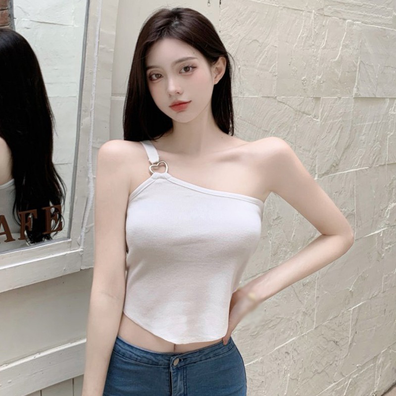 Áo Croptop Áo Tank Top Nữ Áo Thun Không Tay Dáng Ôm Màu Trơn Thoáng Khí Thoải Mái Cho Nữ Áo Croptop Cổ Yếm