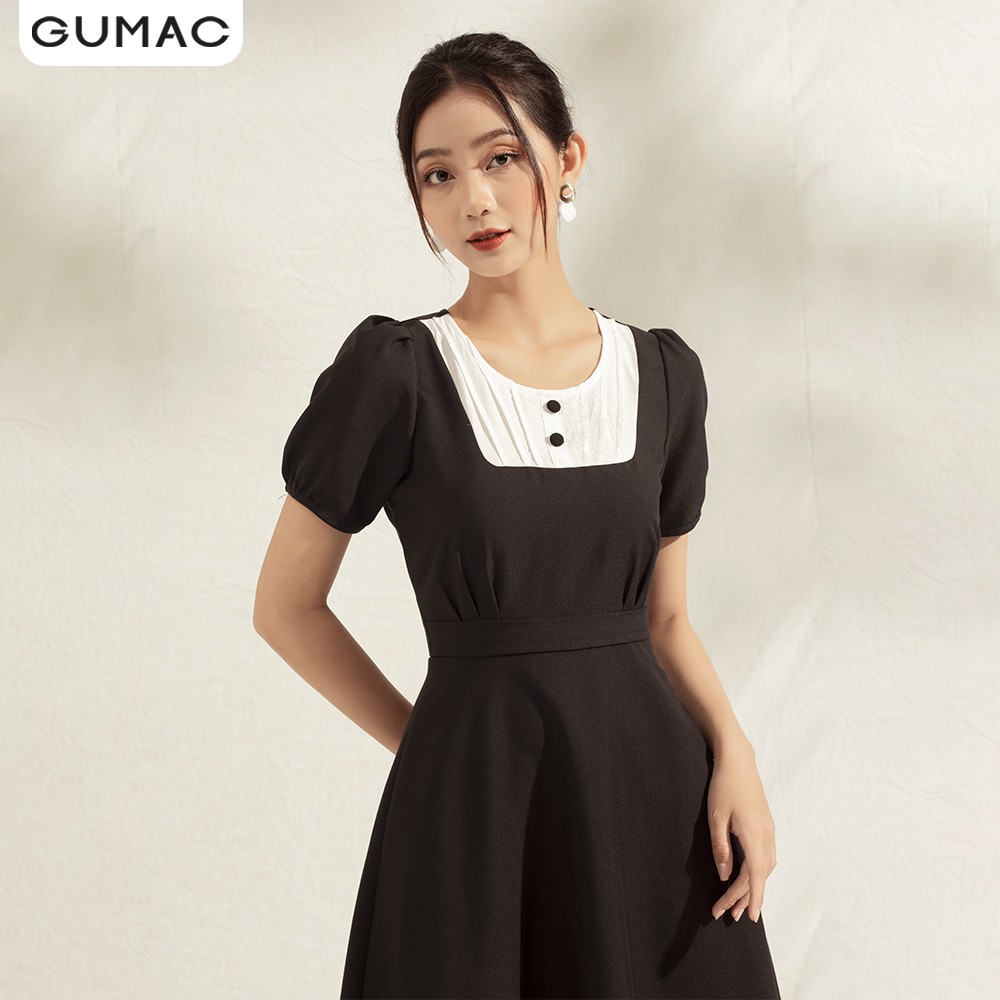 [Mã MABR07062 giảm 8% tối đa 50K đơn từ 249K] Đầm nữ tay phồng dập ly DA1175 GUMAC | BigBuy360 - bigbuy360.vn