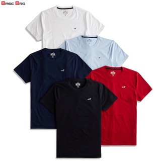 Áo thun nam ☘FREESHIP☘ Áo phông Hollister ngắn tay cổ tròn 100% cotton xuất xịn - BASIC BRO