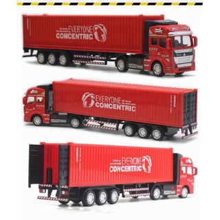 mô hình xe 4 chiếc container