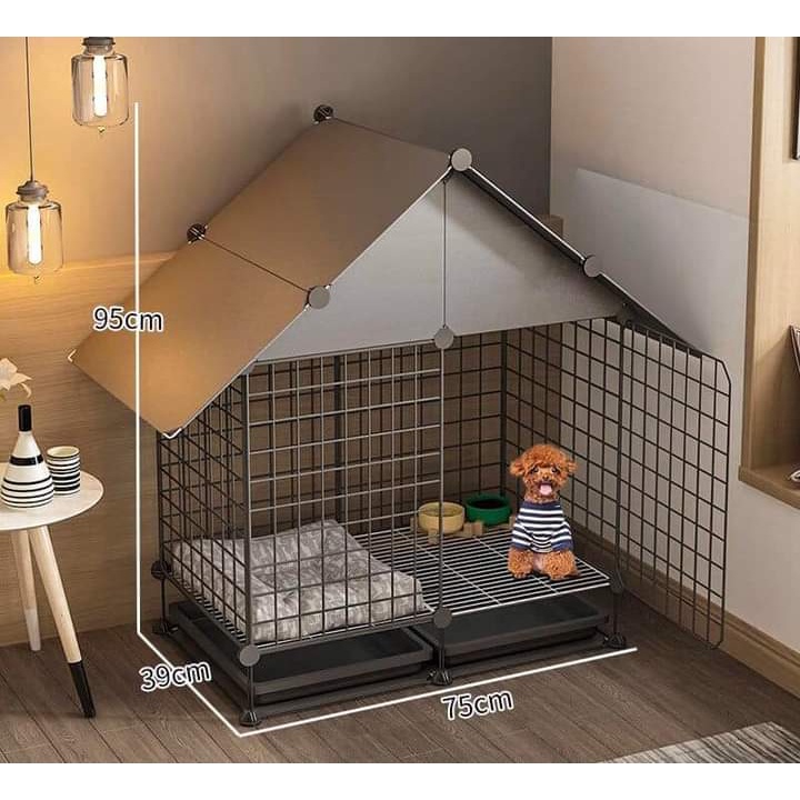 {COMBO} Chuồng Chó, Mèo lắp ghép bằng lưới sắt , có chân đế ( đa dạng kích thước )