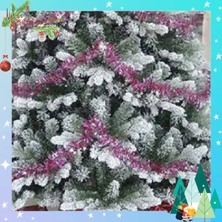 Cây thông noel phủ tuyết 3m, cây thông noel tán lá PE dày xòe cành tự động trang trí giáng sinh trong nhà ngoài trời