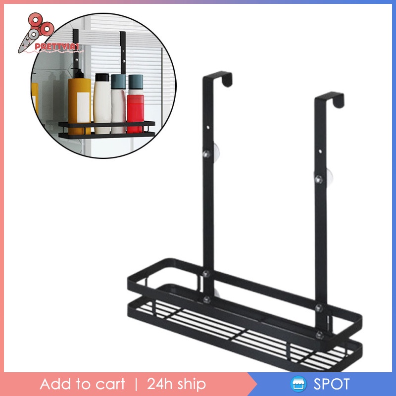 Giá Đỡ Dầu Gội 1 Tầng Màu Đen Prettyia1