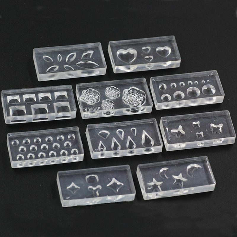 Set 10 Khuôn Silicon Hỗ Trợ Trang Trí Móng Nghệ Thuật
