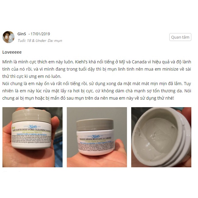 Mặt Nạ Đất Sét Kiehls Rare Earth Deep Pore Cleansing Masque Mask Kiehl 's Mini 14ml - 125ml | daothinhuquynh