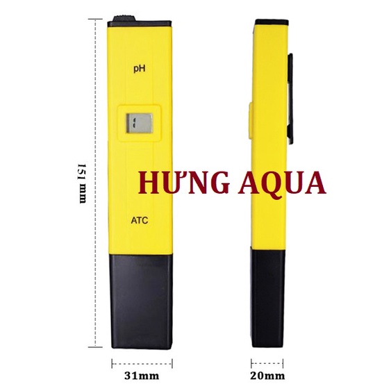 Bút đo pH, bút đo độ pH bể cá, pH meter pen kết quả nhanh và chính xác, Bộ đôi dung dịch tăng-giảm pH
