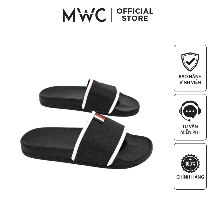 Dép MWC 7702 - Dép Nam Quai Ngang Phối Viền Màu Nổi Bật Cực Đẹp Đi Êm Chân, Mẫu Mới