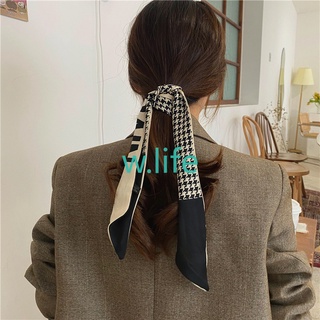 Băng Đô Cài Tóc Vải Lụa Dáng Dài Ôm Kiểu Retro Pháp Thanh Lịch