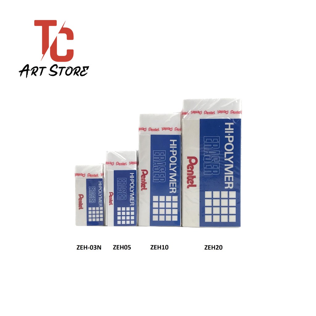 [TC ART ] Gôm Pentel, gôm Hipolymer ZEH10 - Gôm Nhật, Loại Lớn