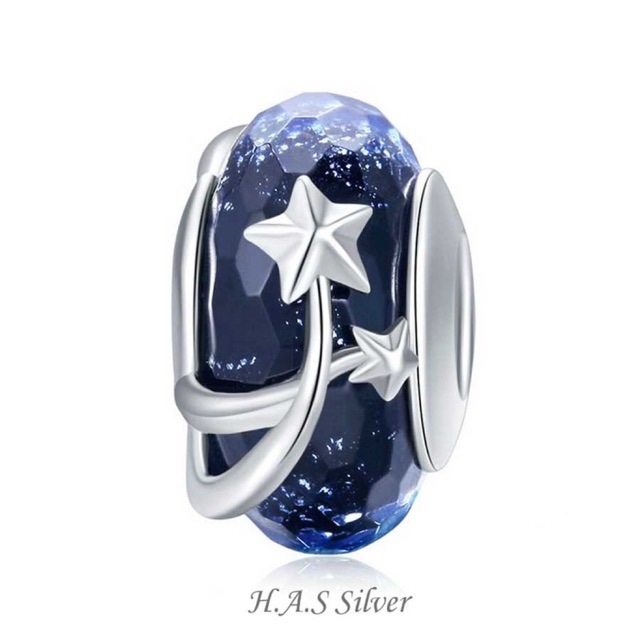 [HÀNG CÓ SẴN] CHARM BẠC S925  CHARM GLASS VŨ TRỤ ÁNH SAO  HOT TREND