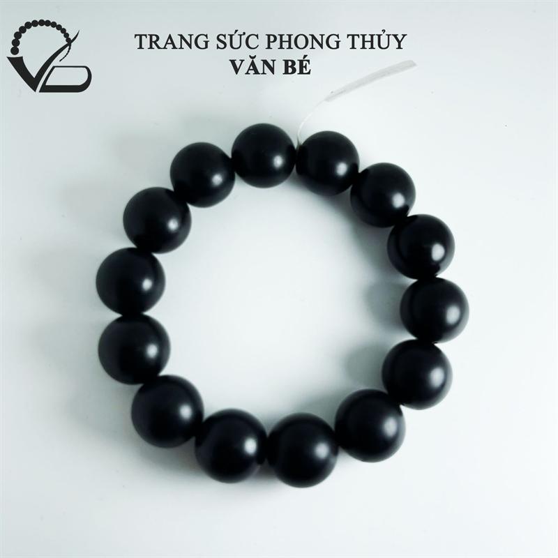 Vòng tay Gỗ Mun Sừng Kiểu Hạt Tròn nhiều kích cỡ Nam Nữ - Chuỗi hạt tròn gỗ Mun Cao Cấp Phong thủy Văn Bé