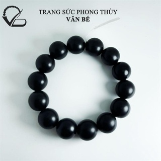 Vòng tay Gỗ Mun Sừng Kiểu Hạt Tròn nhiều kích cỡ Nam Nữ - Chuỗi hạt tròn gỗ Mun Cao Cấp Phong thủy Văn Bé