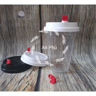 50 ly nhựa mỏng nắp nút tim 500ml 700ml