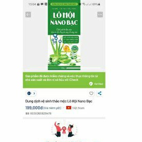 Vệ sinh phụ nữ thảo mộc Lô hội NANO Bạc Hàng chính hãng