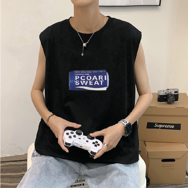 Áo thun thể thao không tay dáng rộng thời trang cho nam