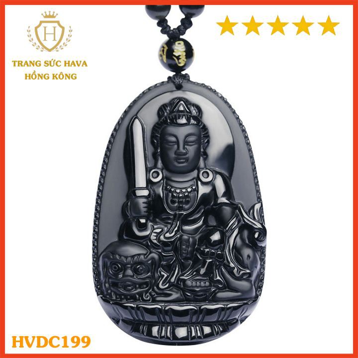 Dây Chuyền Nam Mặt Quan Âm Titan Xi Mạ Vàng Non 24k Cao Cấp, Vòng Cổ Nữ Phong Cách Thời Trang Cá Tính - HVDC199