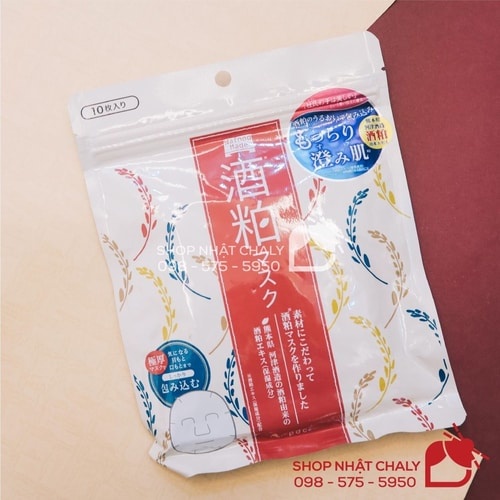 Mặt nạ sake PDC Wafood Made kiềm dầu sạch mụn túi 10 miếng nội địa Nhật