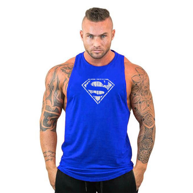 New Cotton Breathable Male Gyms Clothes Bodybuilding Undershirt Fitness Tank Tops Men's Casual Sleeveless O Neck Vest Sportswear