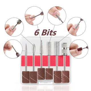 6pc / 30PC Bộ Mũi Khoan Bộ Dây Chà Nhám ing Dụng Cụ Mài Bộ Dụng Cụ Làm Móng Tay Khoan Phụ Kiện Kim Loại Cát Giấy