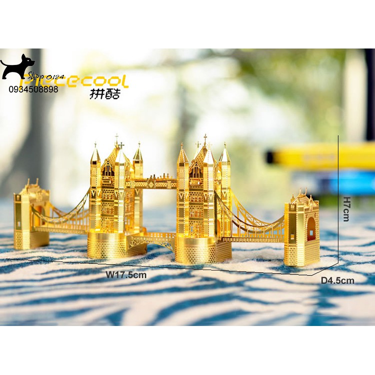 Đồ chơi lắp ghép mô hình 3D bằng thép London Brigde Piececool