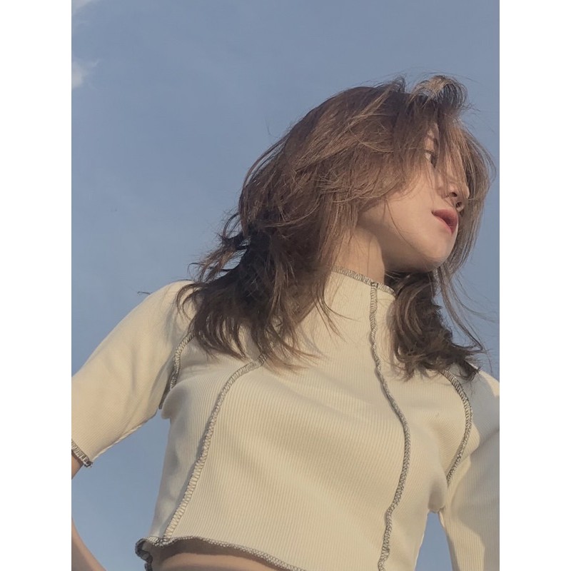 [ ẢNH THẬT ĐỘC QUYỀN ] Áo croptop thun gân 6 mảnh | BigBuy360 - bigbuy360.vn