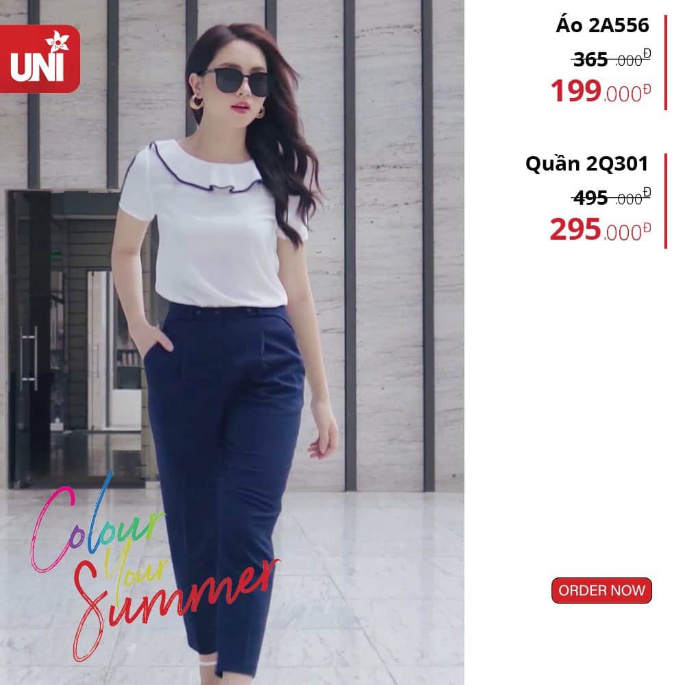 Quần Tây Nữ UNIVTH Công Sở Dáng Baggy 9Q0102 Uni Korean Fashion