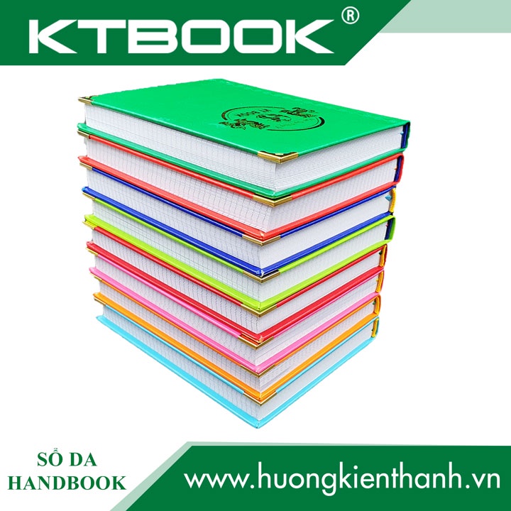 SỔ BÌA DA KTBOOK CAO CẤP HANDBOOK LỚN 400 TRANG KÍCH THƯỚC A4 CÓ CẮT GÓC RUỘT GIẤY IN CARO