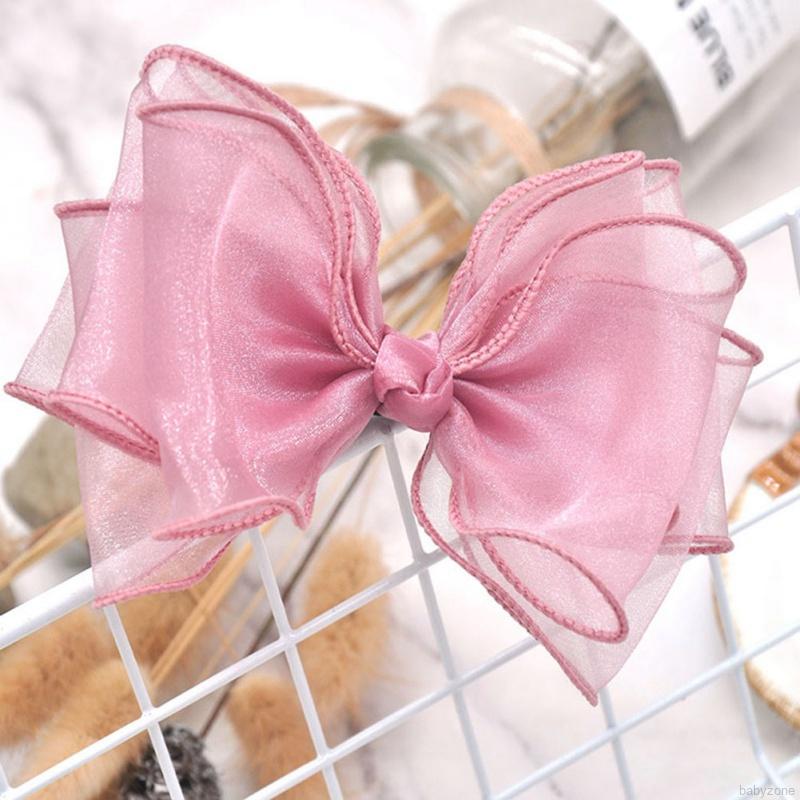 Kẹp Tóc Công Chúa Đính Nơ Bản To Xinh Xắn Cho Bé Gái