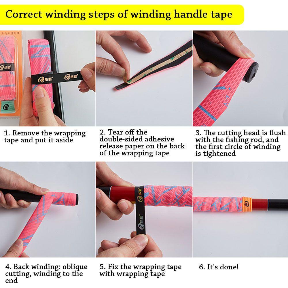 MUVAKO Dây Quấn Cần Câu Cá Co Giãn Chống Trượt Chất Lượng Cao