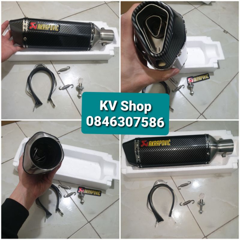 Pô Akrapovic / pô AK Lục Giác Carbon