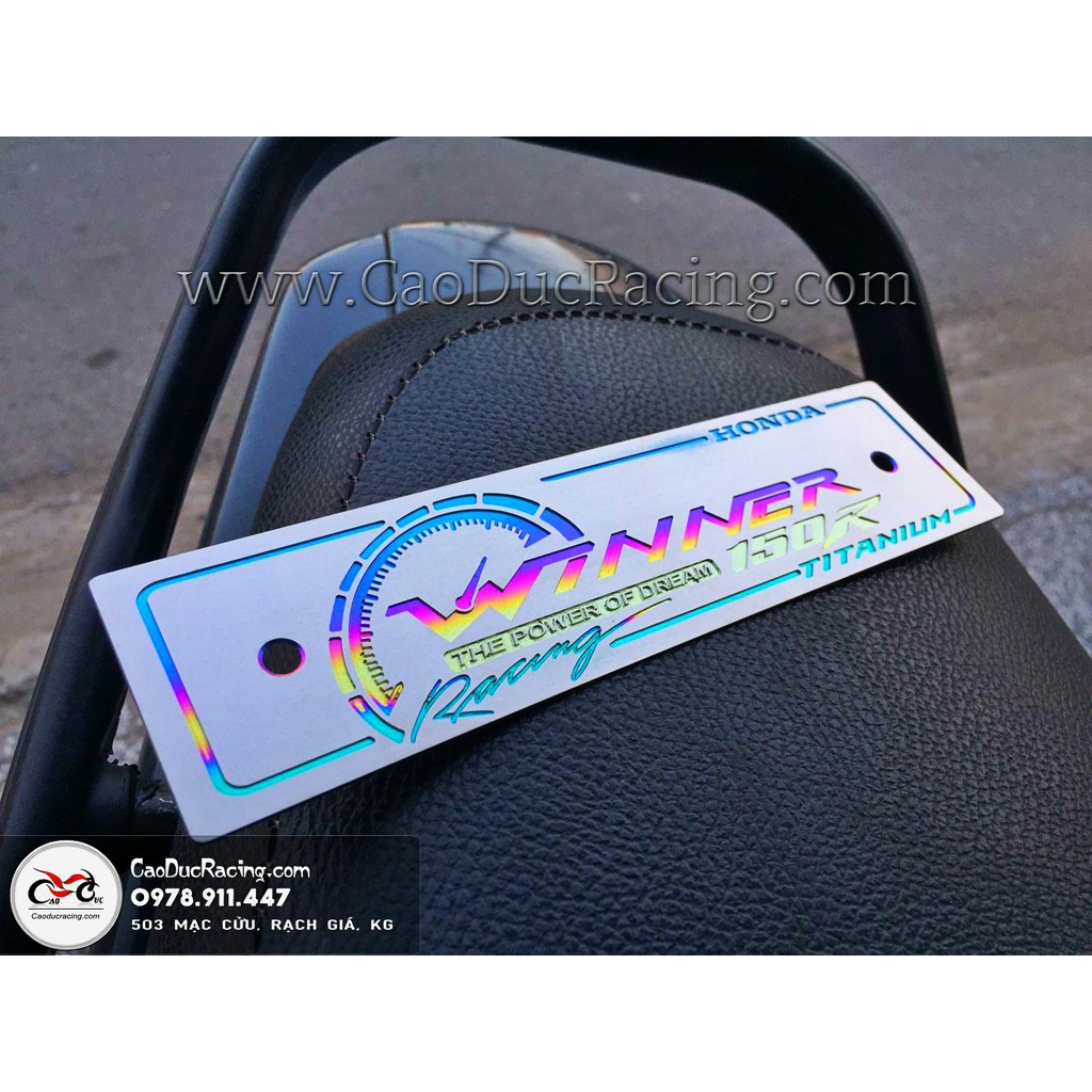 Bảng tên Titan Winner - bảng tên titanium winner - điện phân 7 sắc chữ winner