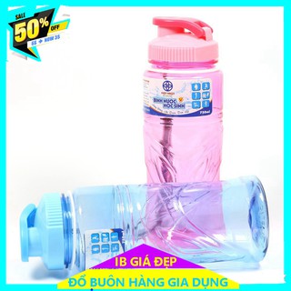 [BÁN SỈ] bình nước học sinh cho bé đi học cute, bình nhựa đựng nước thể thao 750ml tupperware mini