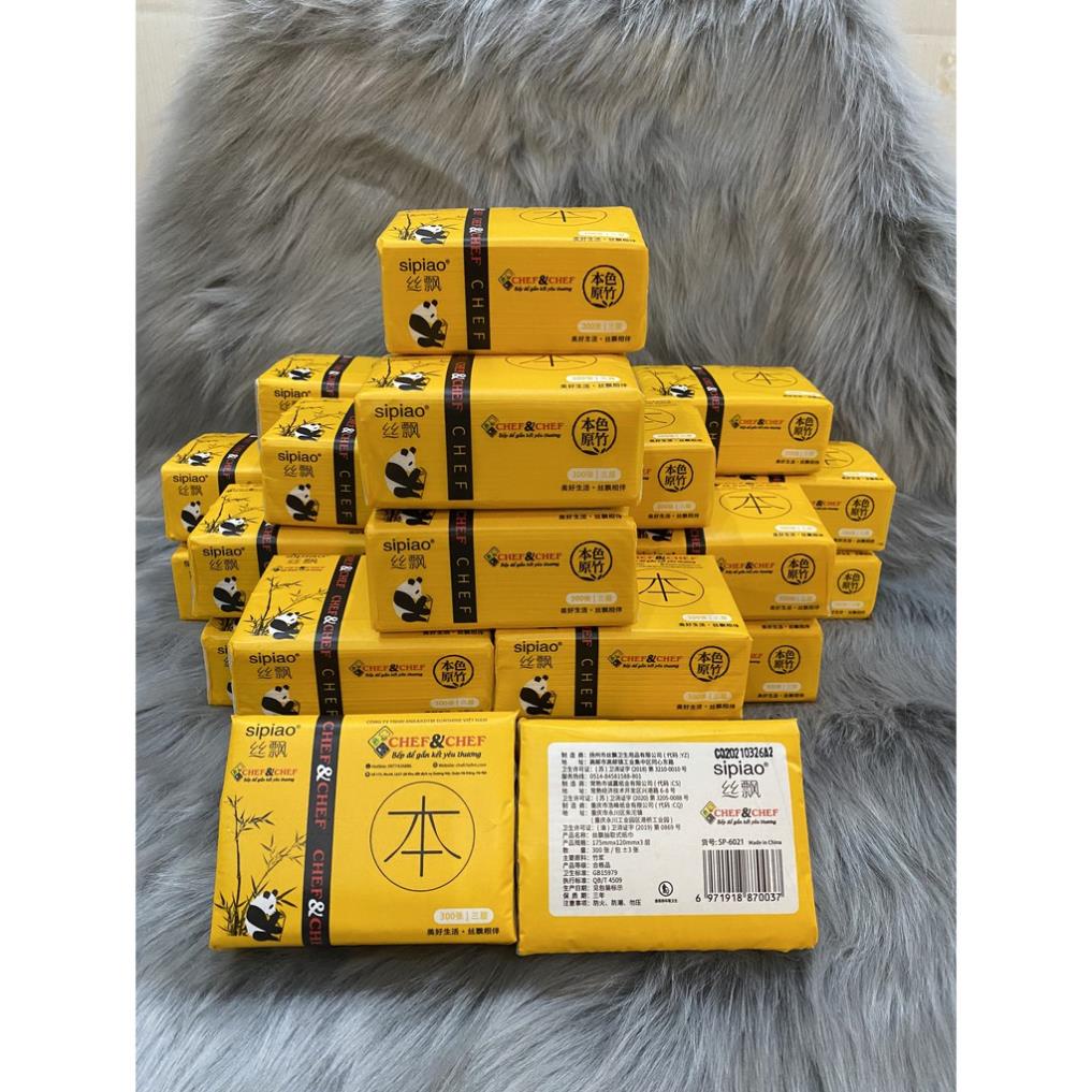 COMBO 5 GÓI KHĂN GIẤY ĂN GẤU TRÚC SIPAO