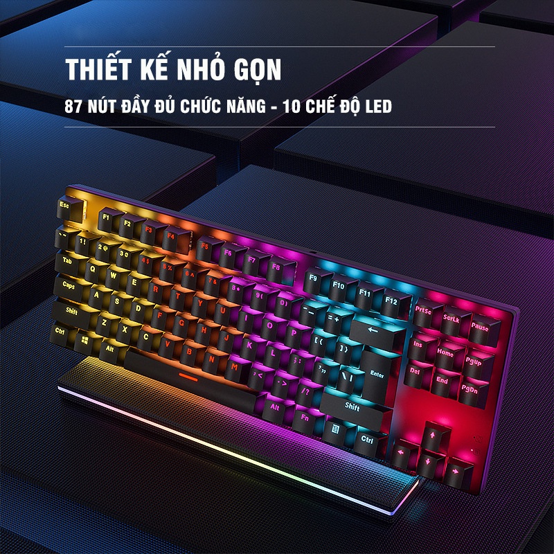 GIÁ SIÊU RẺ Bàn phím cơ K550 gaming đèn LED nhiều chế độ cực đỉnh blueswitch chất lượng chính hãng